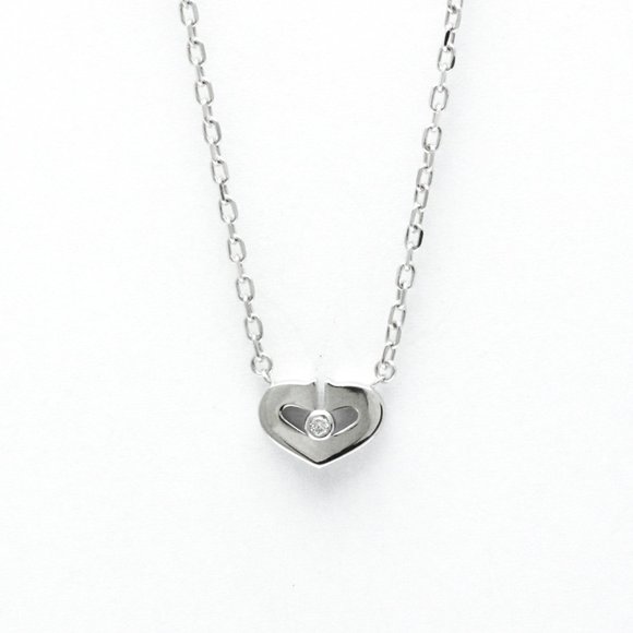 Cartier C Heart White Gold (18K) Diamond Women's Fashion Pendant Necklace (Si... - Picture 1 of 9